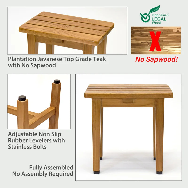 ADOUER WOOD Solid Wood Multi-Purpose Stool, Natural