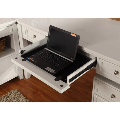 Every Choice Solid Sheesham Wood 3 Drawers Study & Office Table, White