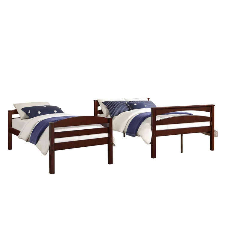 ADOUER WOOD Solid Sheesham Wood Standard Bunk Bed - Convertible into Two Separate Beds