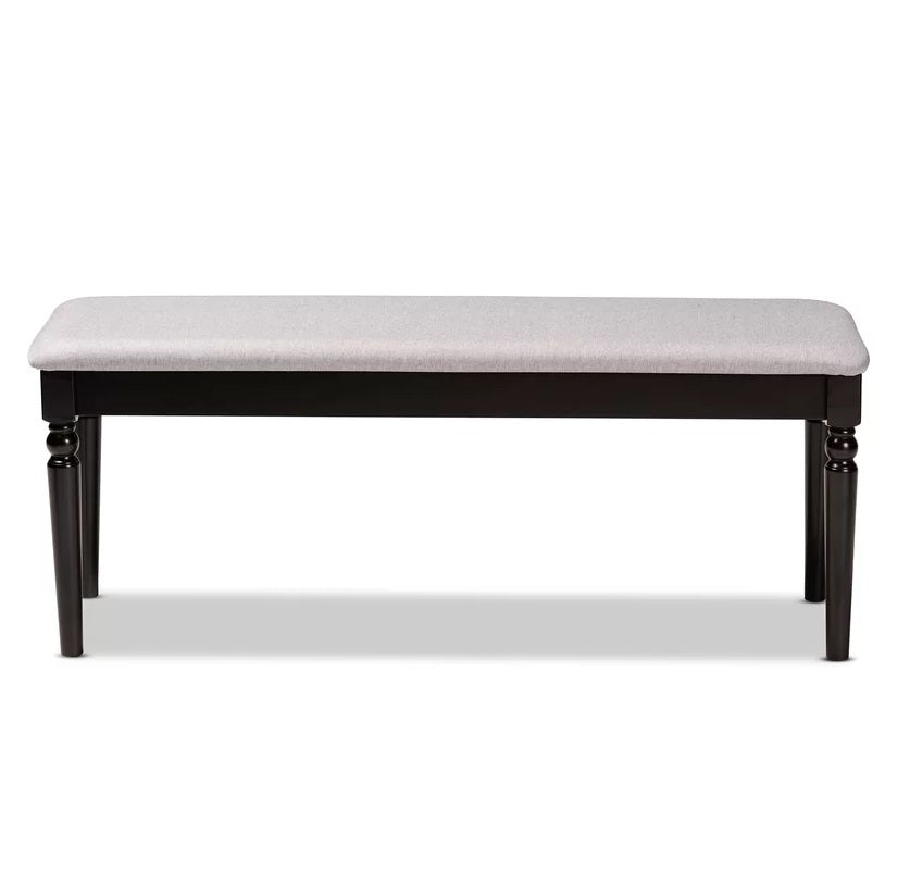 ADOUER WOOD Solid Sheesham Wood Multi-Purpose Black Bench