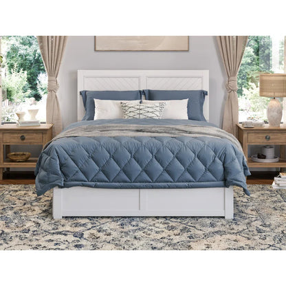 ADOUER WOOD Solid Sheesham Wood Standard Bed With Drawer Storage