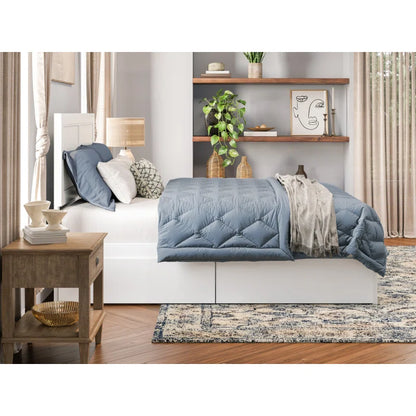 ADOUER WOOD Solid Sheesham Wood Standard Bed With Drawer Storage