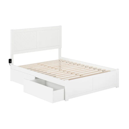 ADOUER WOOD Solid Sheesham Wood Standard Bed With Drawer Storage