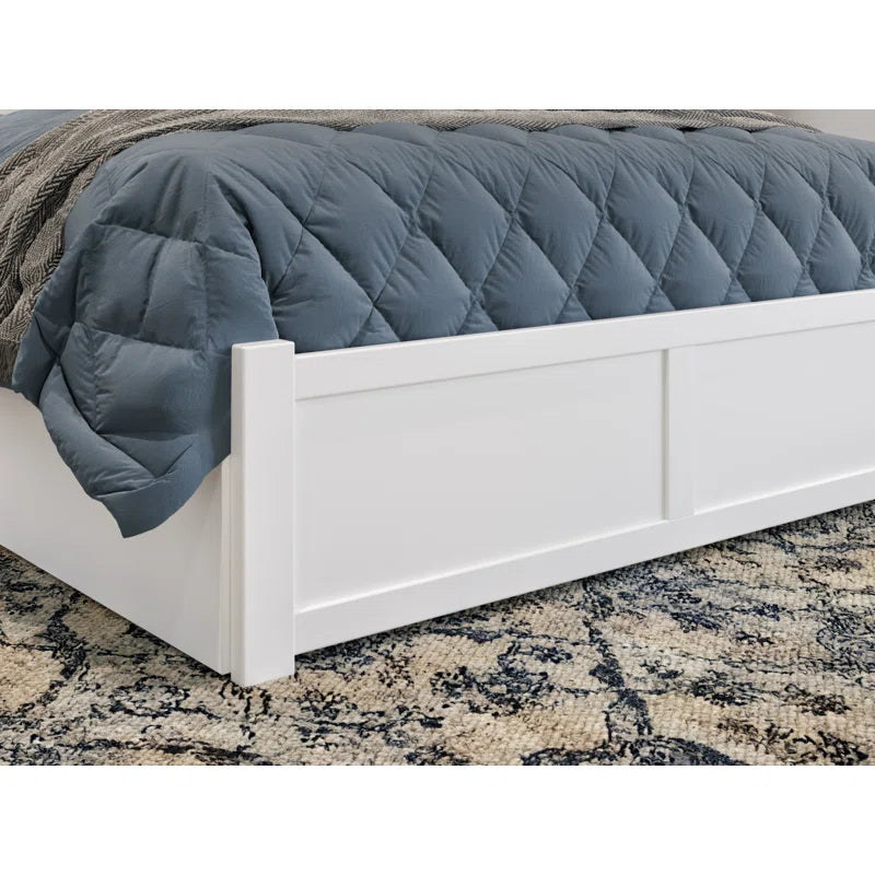 ADOUER WOOD Solid Sheesham Wood Standard Bed With Drawer Storage