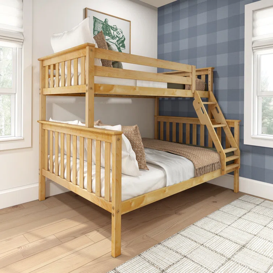 ADOUER WOOD Solid Sheesham Wood Bunk Bed For 2 Person Natural Finish