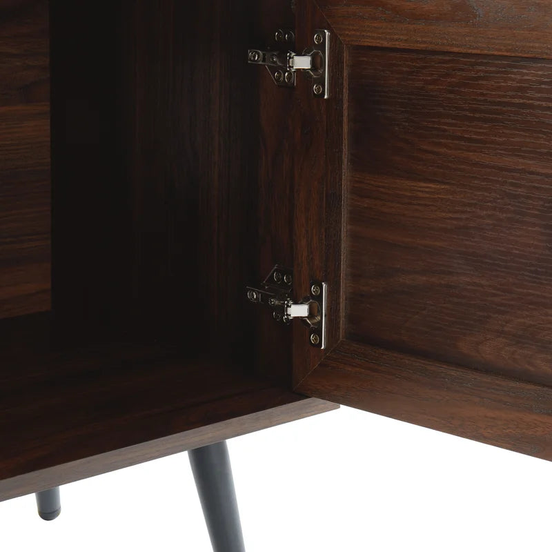 ADOUER WOOD Stylish Look Solid Acacia Wood 2 Door Tv Unit