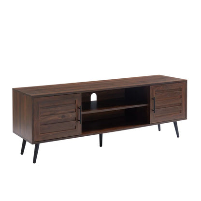 ADOUER WOOD Stylish Look Solid Acacia Wood 2 Door Tv Unit