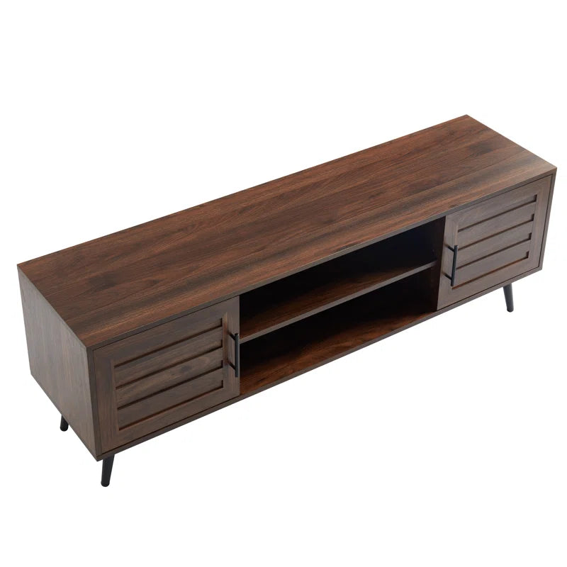 ADOUER WOOD Stylish Look Solid Acacia Wood 2 Door Tv Unit