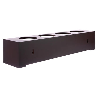 Adouer Wood "Wall-Mounted Wooden Wine Rack with Glass Holder - Holds 6 Glasses and 4 Bottles"