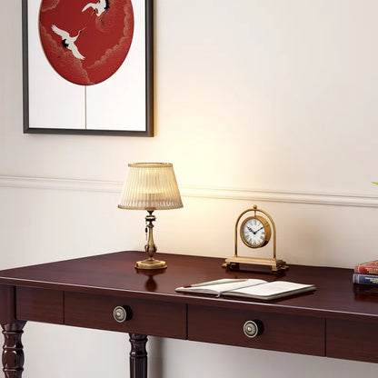 Adouer Wood Solid Sheesham Wood Writing Desk and Chair Set
