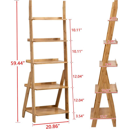 ADOUER WOOD Solid Acacia Wood Multi-Use Bookshelf