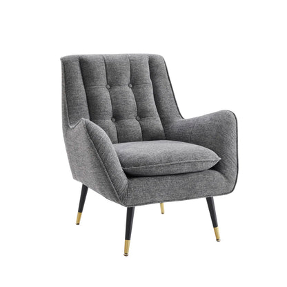 Classic Wingback Chair in Solid Wood and Cotton Fabric