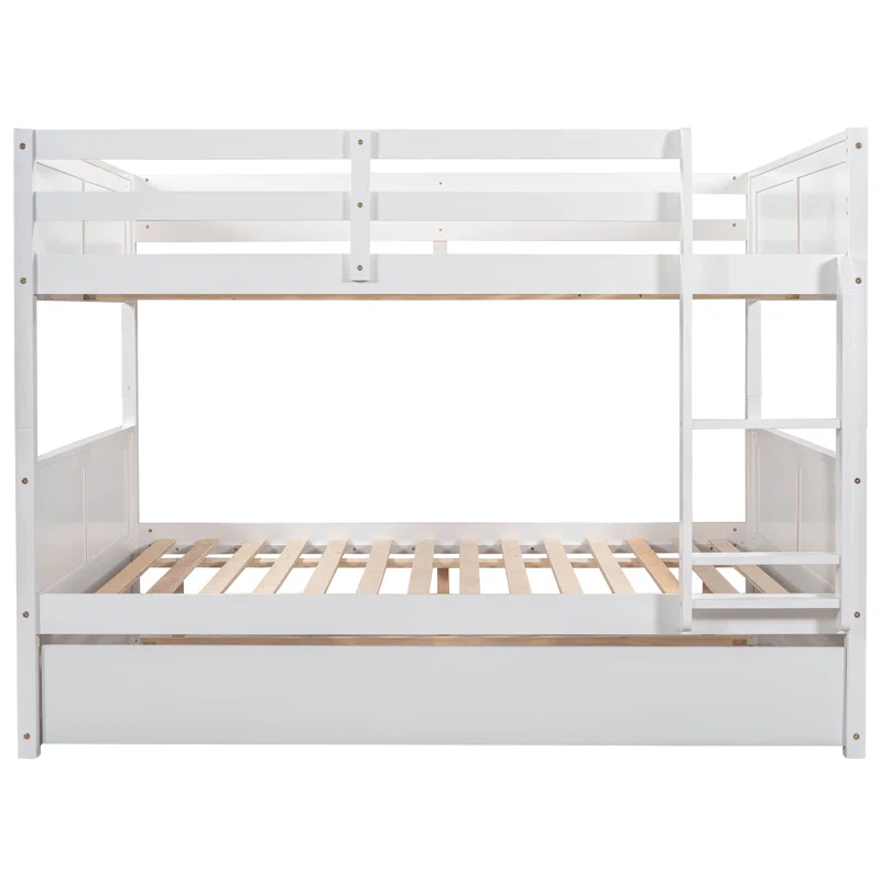 ADOUER WOOD Solid Sheesham Wood Classic Bunk Bed For 3 Persons