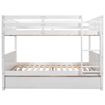 ADOUER WOOD Solid Sheesham Wood Classic Bunk Bed For 3 Persons