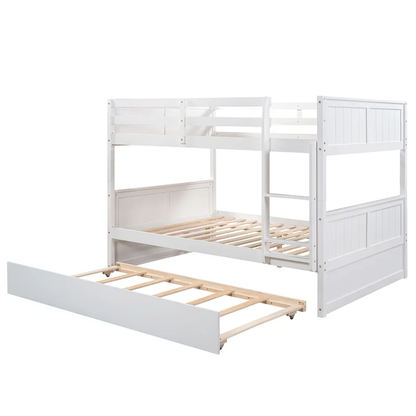 ADOUER WOOD Solid Sheesham Wood Classic Bunk Bed For 3 Persons