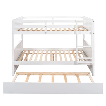 ADOUER WOOD Solid Sheesham Wood Classic Bunk Bed For 3 Persons
