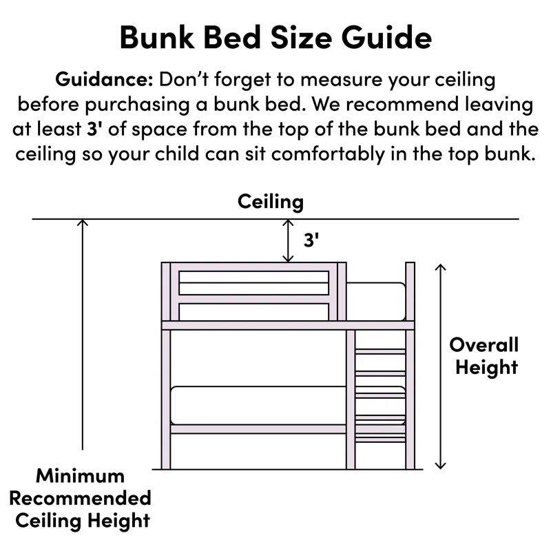 ADOUER WOOD Solid Sheesham Wood Classic Bunk Bed For 3 Persons