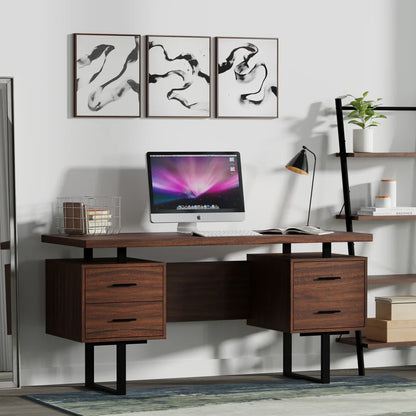 Premium Solid Sheesham Wood Both Side Drawer & Cabinet Study Table