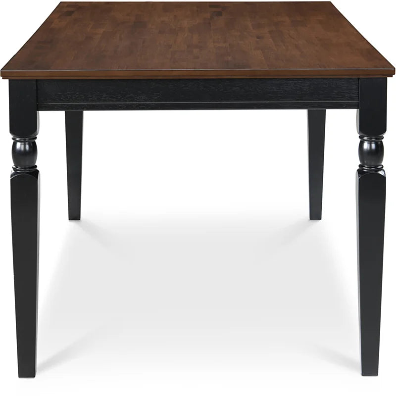 ADOUER WOOD "Rustic Solid Sheesham Wood Farmhouse Dining Table with Two-Toned Wood Finish and Turned Legs"