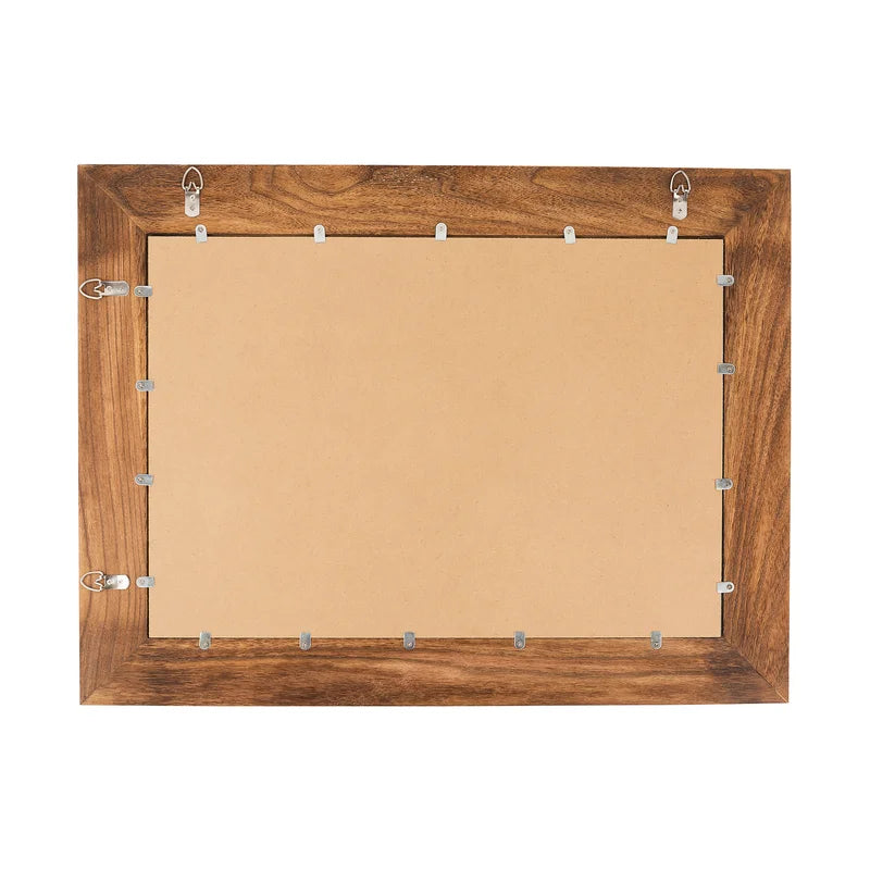 ADOUER WOOD Solid Acacia Wood Wall Mirror For Bedroom & Home (Natural)