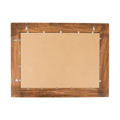ADOUER WOOD Solid Acacia Wood Wall Mirror For Bedroom & Home (Natural)