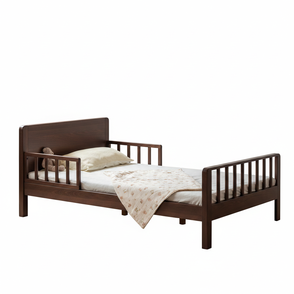ADOUER WOOD The Scandi-Minimalist Solid Wood Toddler Transition Bed