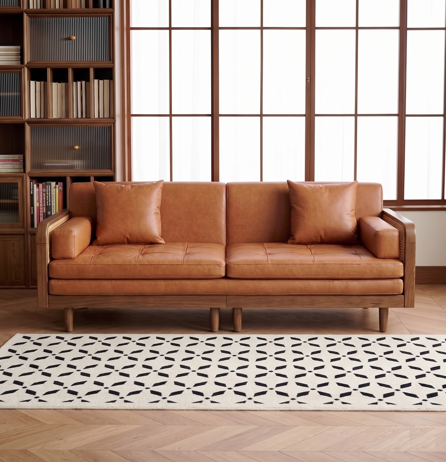 ADOUER WOOD Solid Wood Sofa Cum Bed with Trundle