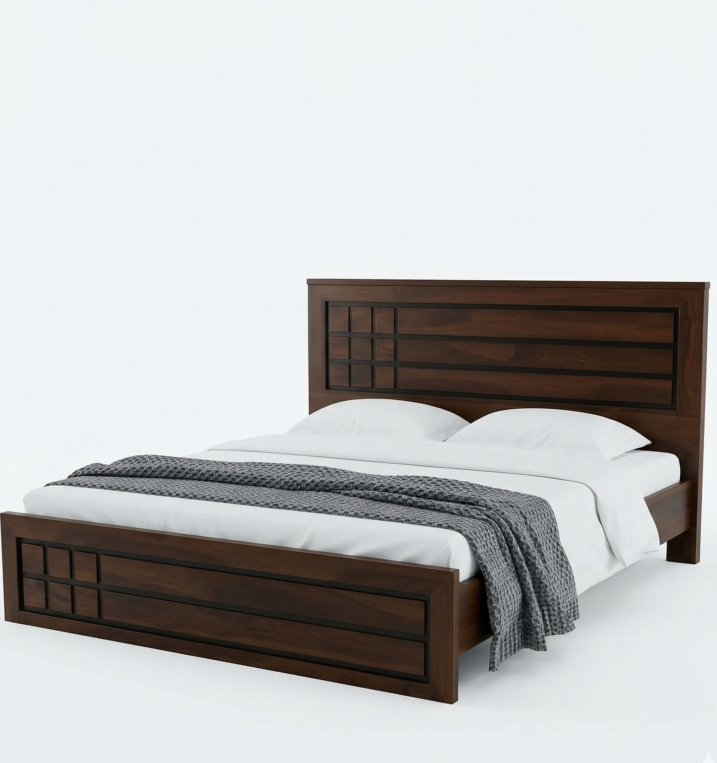 ADOUER WOOD Luxury Solid Wood Platform Bed Frame