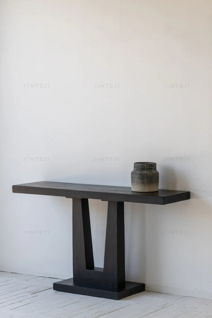 ADOUER WOOD Japandi Console Luxury Wood Decor Side Tables Living Room Tables Console Table