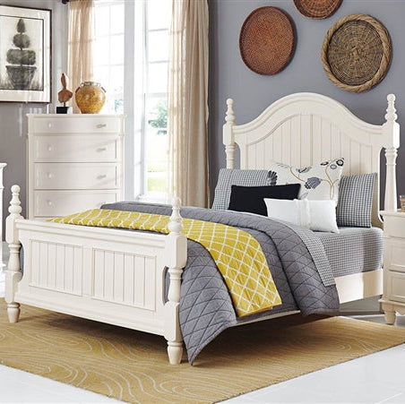 Adouer Wood "Elegant Poster Solid Sheesham Bed with Paneled Headboard and Footboard"