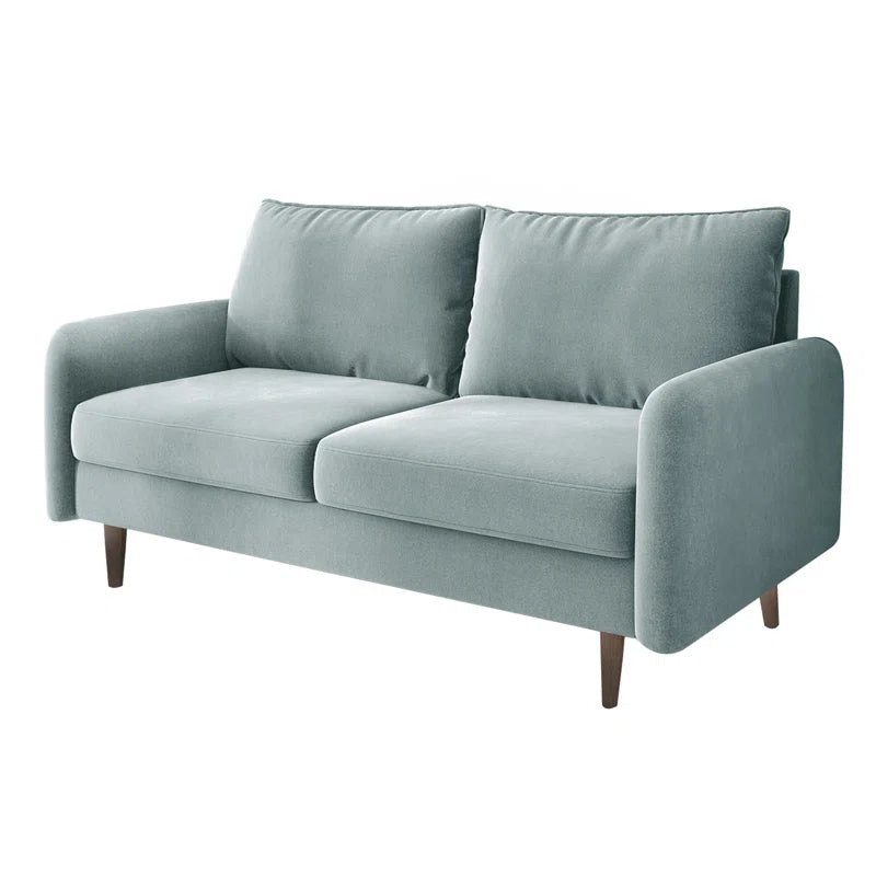 ADOUER WOOD Designer Solid Wood Frame 2 Seater Fabric Sofa For Home & Office