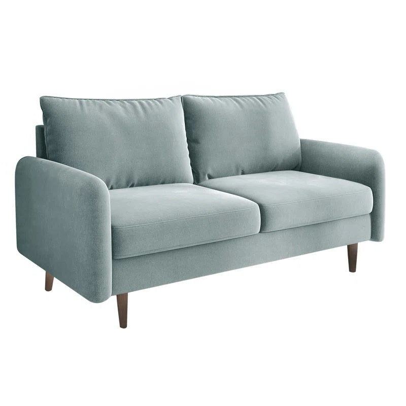 ADOUER WOOD Designer Solid Wood Frame 2 Seater Fabric Sofa For Home & Office