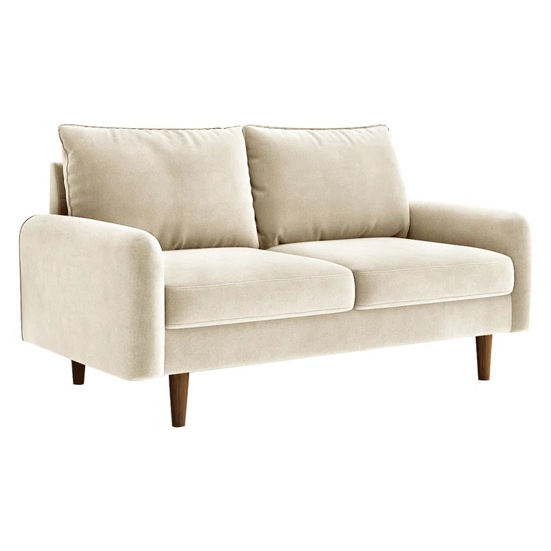 ADOUER WOOD Designer Solid Wood Frame 2 Seater Fabric Sofa For Home & Office
