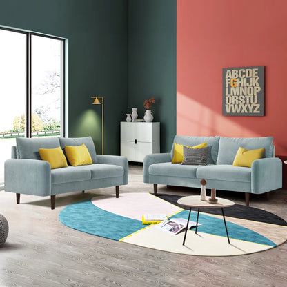 ADOUER WOOD Designer Solid Wood Frame 2 Seater Fabric Sofa For Home & Office