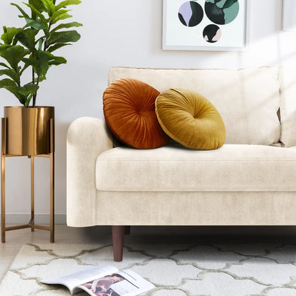 ADOUER WOOD Designer Solid Wood Frame 2 Seater Fabric Sofa For Home & Office