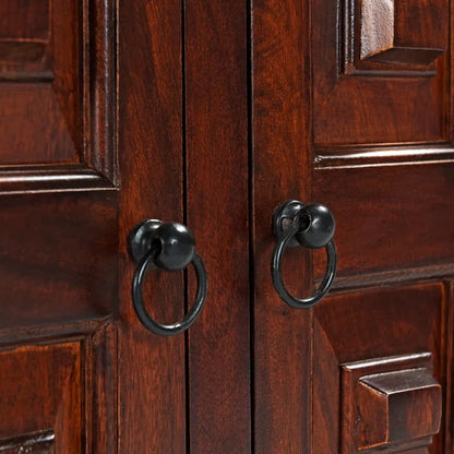 ADOUER WOOD Solid Sheesham Wood Traditional Design Accent Cabinet