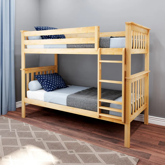 ADOUER WOOD Solid Sheesham Wood Bunk Bed - Natural Finish