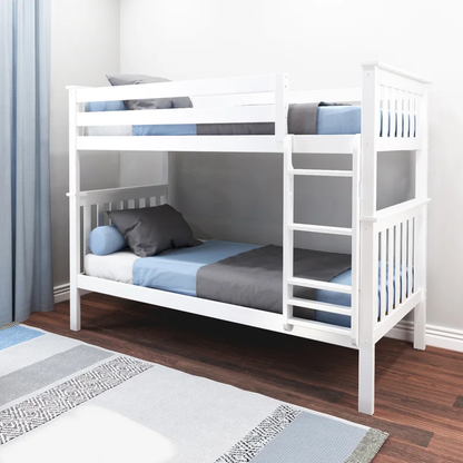 ADOUER WOOD Solid Sheesham Wood Bunk Bed - Natural Finish