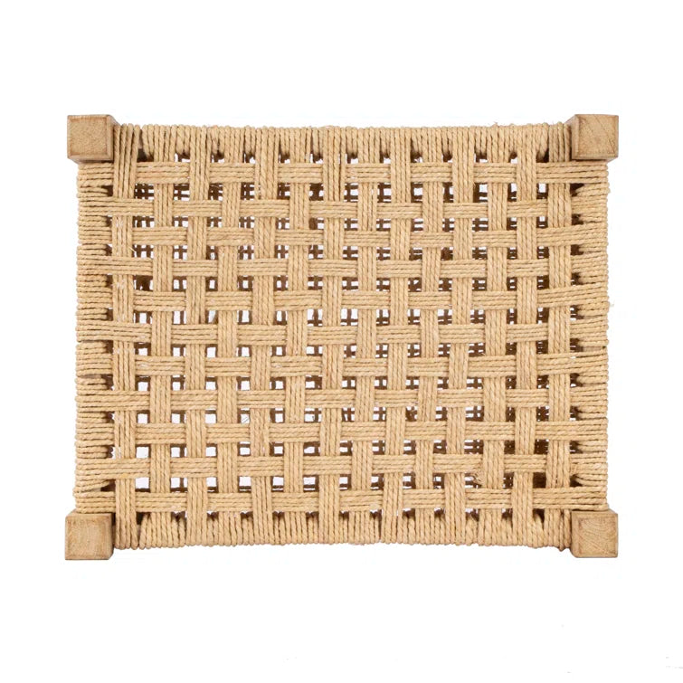 ADOUER WOOD Solid Acacia Wood Stool (Small Khaat), Natural