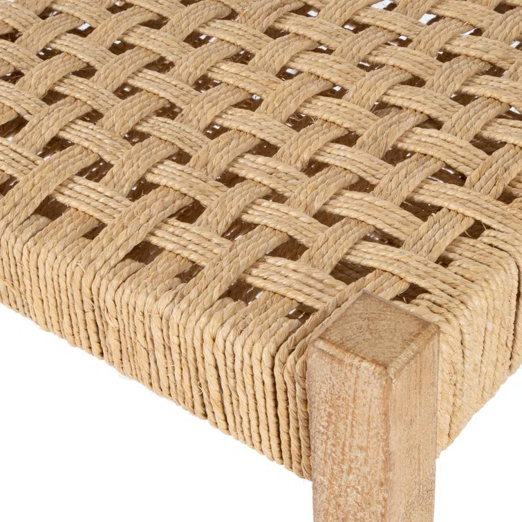 ADOUER WOOD Solid Acacia Wood Stool (Small Khaat), Natural