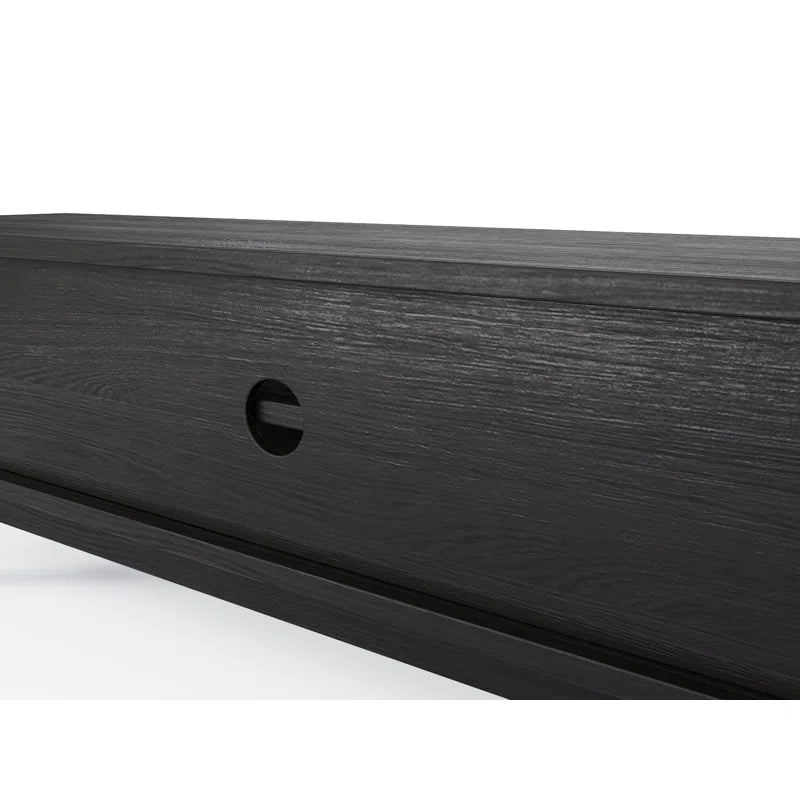 ADOUER WOOD Solid Acacia Wood Natural Cane Tv Unit For Home