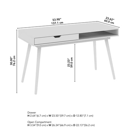 Adouer Wood Solid Sheesham Wood Modern One Drawer Study Table Home & Office