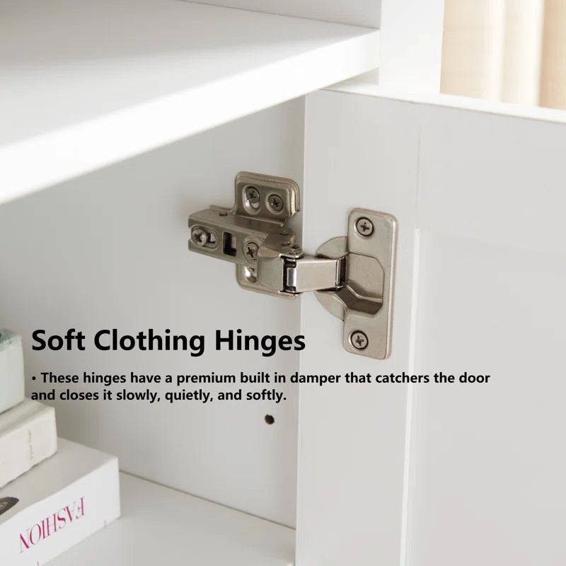 ADOUER WOOD Stylish Solid Sheesahm Wood Natural Rattan Cane 2 Door & Middle Storage Tv Unit For Home