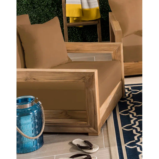 ADOUER WOOD "Modern Wooden Matching Sofa – Minimalist Home Office Setup"