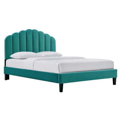 ADOUER WOOD Upholstered Bed Good Look Design in Headboard, Without Storage