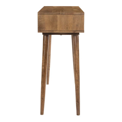 Adouer Wood Solid Sheesham Wood Rattan Cane Study Table With Drawers