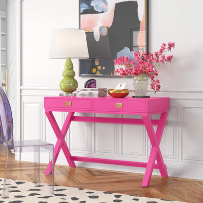Adouer Wood Solid Wood Two Drawers Marden Study Tables For Multi Use