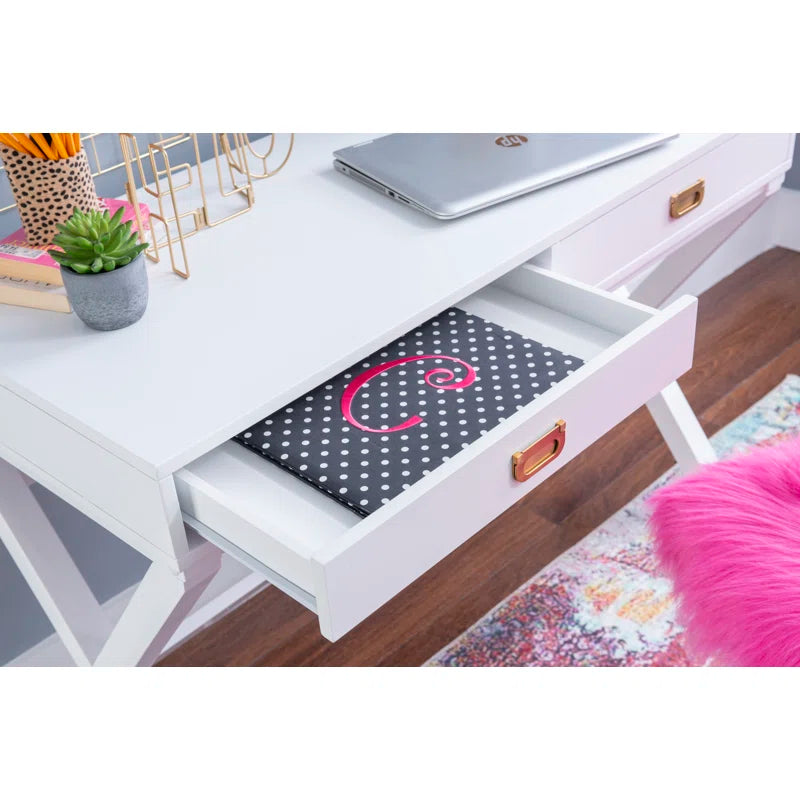 Adouer Wood Solid Wood Two Drawers Marden Study Tables For Multi Use