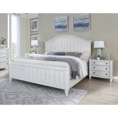 Adouer Wood "Elegant Poster Solid Sheesham Bed with Paneled Headboard and Footboard"