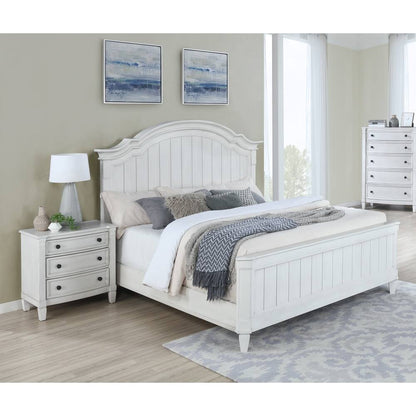 Adouer Wood "Elegant Poster Solid Sheesham Bed with Paneled Headboard and Footboard"